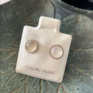 Sterling Silver Moonstone studs